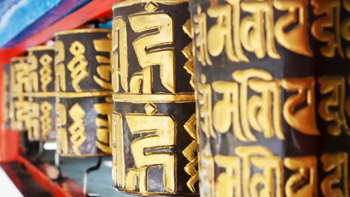 Drehende Mantras in Indien