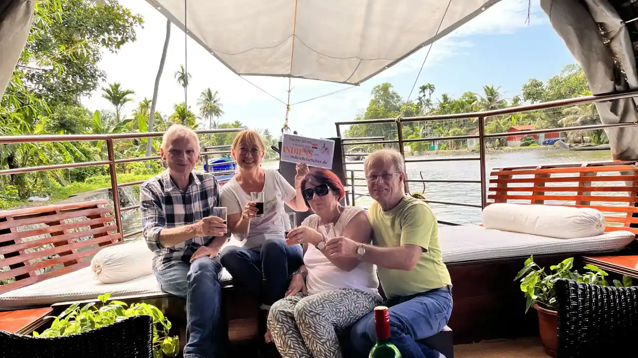 Hausboot auf der Backwaters in Kerala-Rundreise