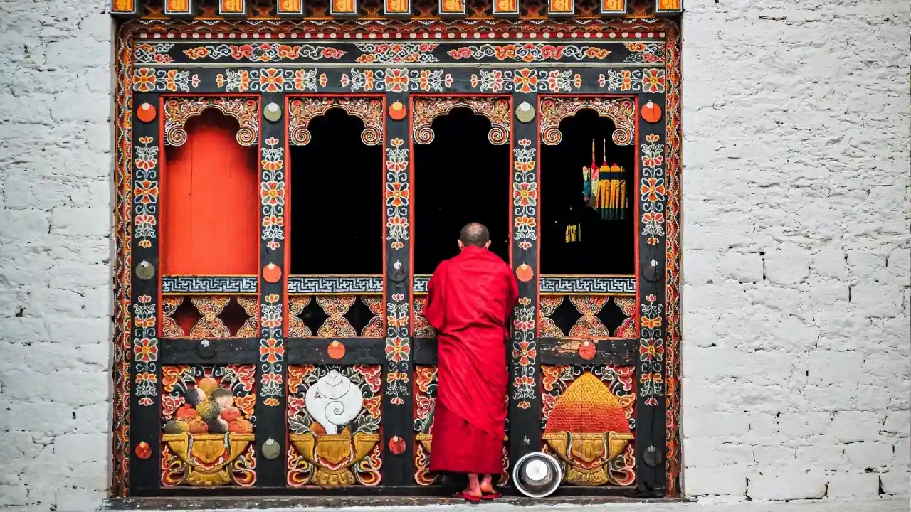 Farben der Kloster in Bhutan-Reise