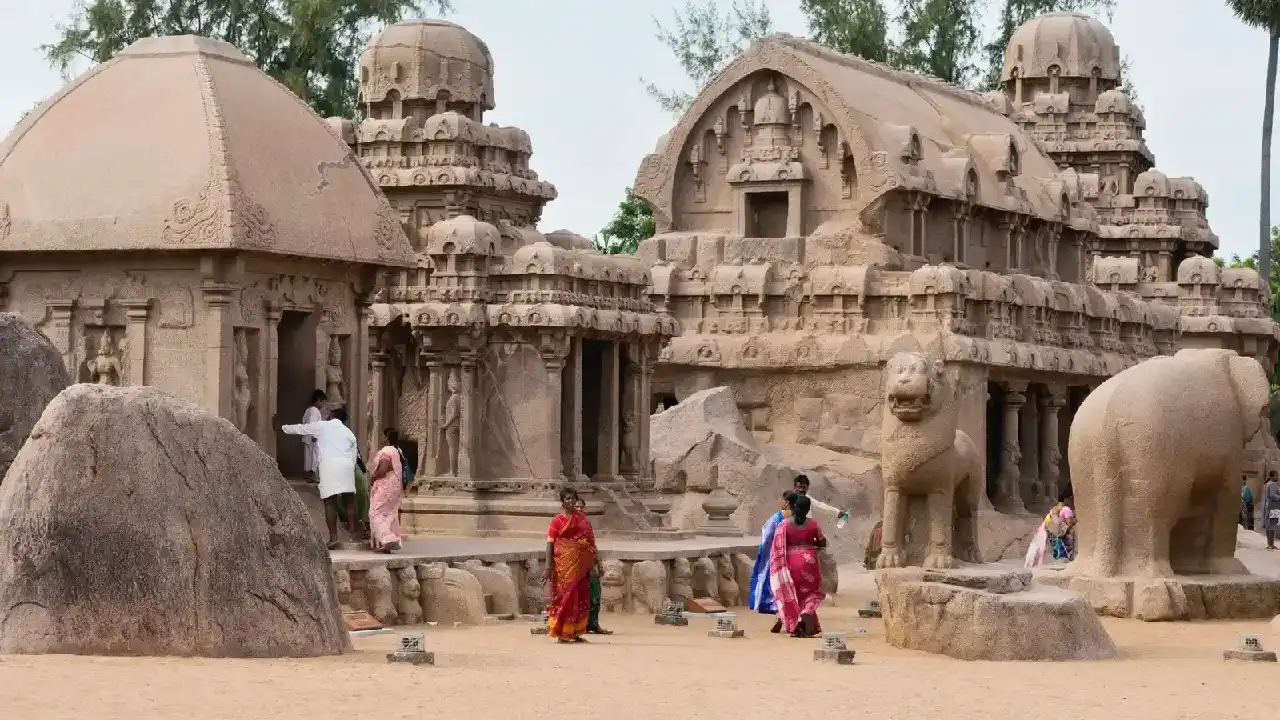 Mahabalipuram Felsen Suedindien-Rundreise