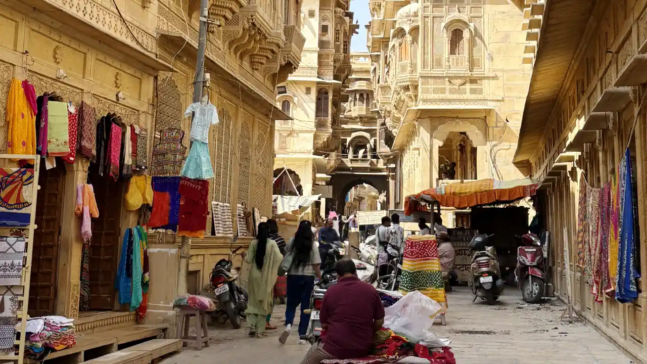 Patwa Strasse in jaisalmer, rajasthan