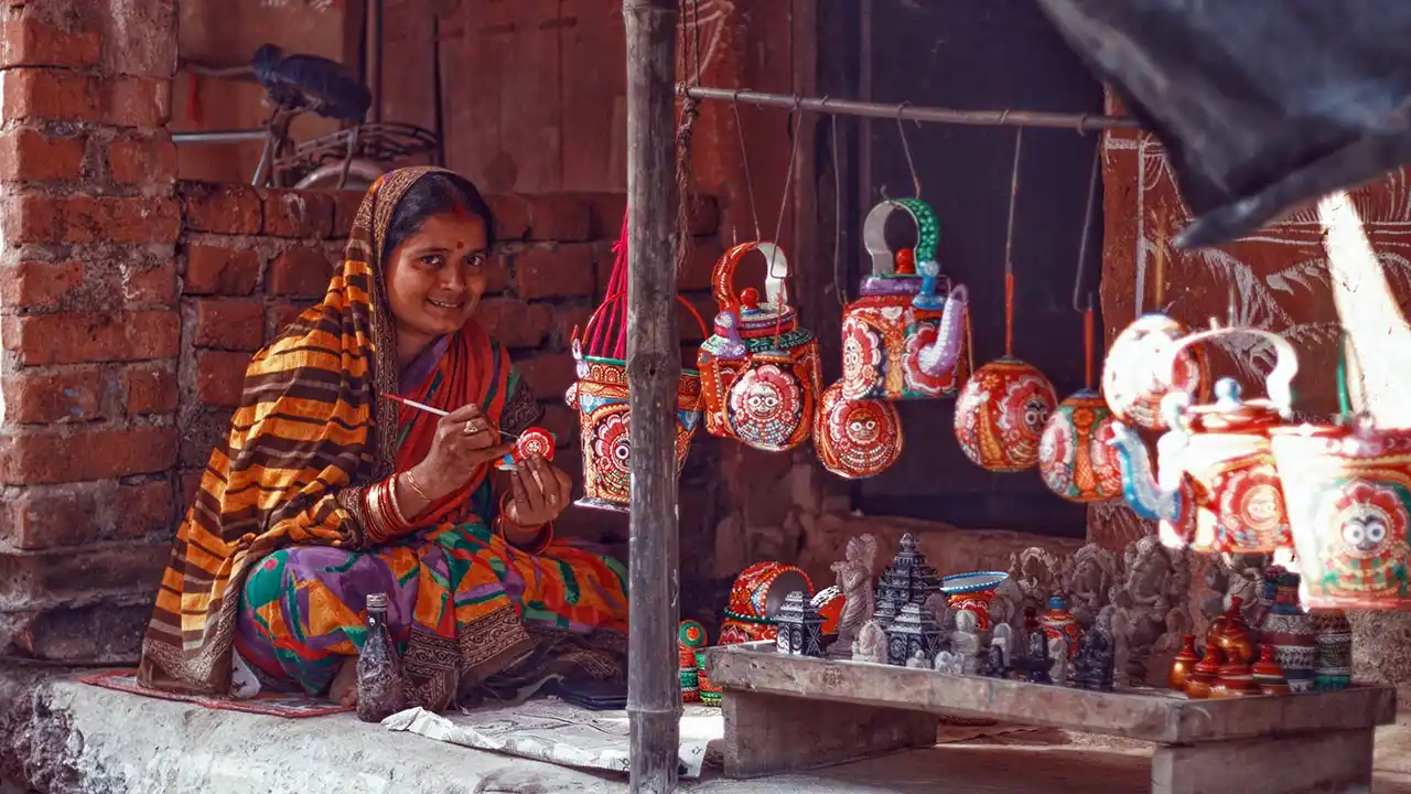 raghurajpur-dorf in odisha-rundreise Indien