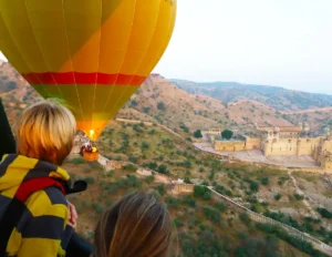 Die Heißluftballon-Safari-Jaipur-Rajasthan-Reise-Indien