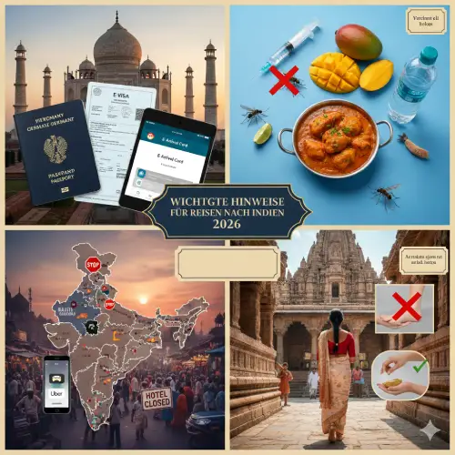 Wichtige Hinweise für Reisen nach Indien